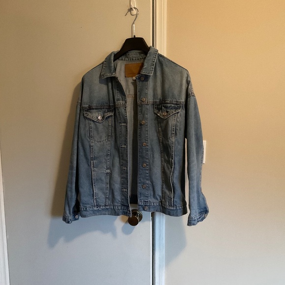 American Eagle women’s Jean jacket. Size large - Picture 1 of 6
